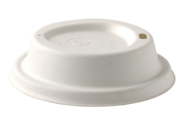 Biopak Coffee Cup Lid (90mm) Pulp White 1000/Ctn