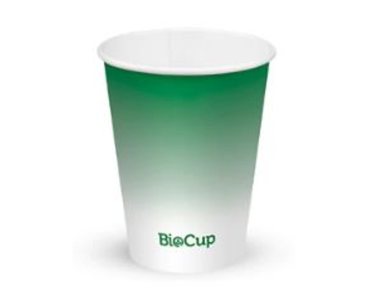 Biopak Cold Cup W & M 8oz 280ml Green Fade 1000/Ctn