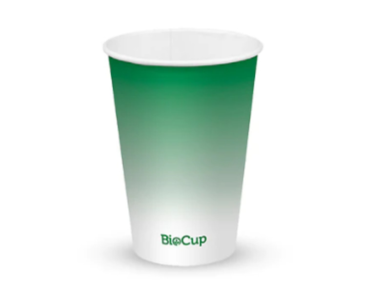 Biopak Cold Cup W & M 14oz 420ml Green Fade 1000/Ctn