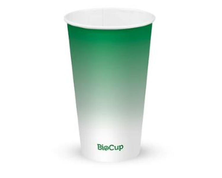 Biopak Cold Cup 16oz 500ml Green Fade 1000/Ctn