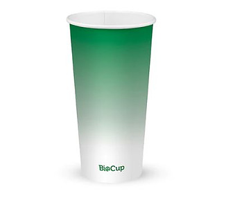 Biopak Cold Cup 20oz 600ml Green Fade 1000/Ctn