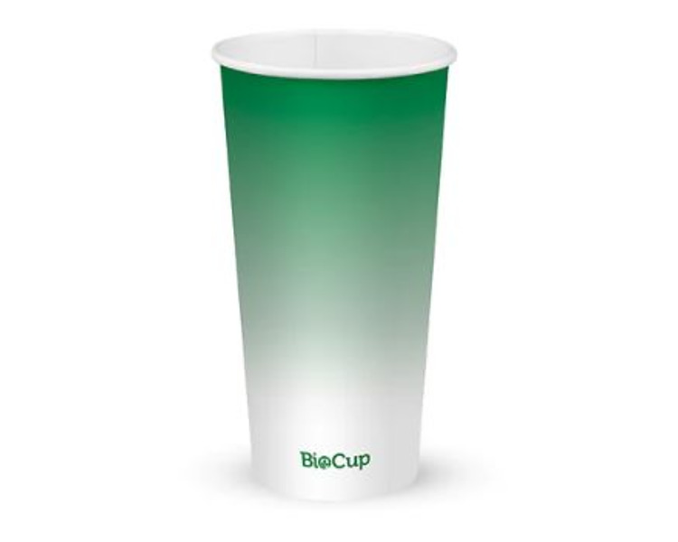 Biopak Cold Cup 20oz 600ml Green Fade 1000/Ctn