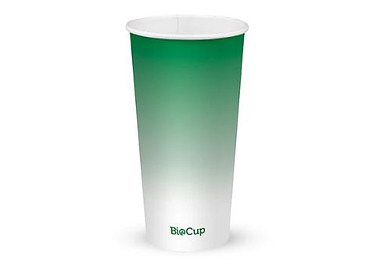 Biopak Cold Cup 20oz 600ml Green Fade 1000/Ctn