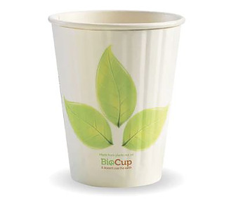 Biopak Cup 12oz 360ml Leaf Design 1000/Ctn