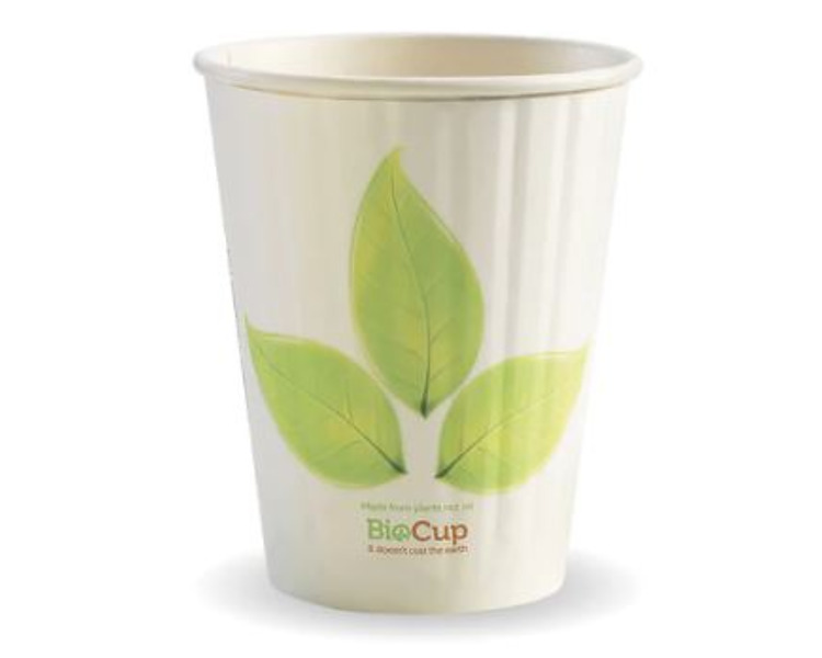 Biopak Cup 12oz 360ml Leaf Design 1000/Ctn