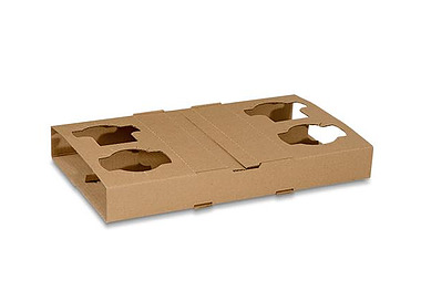 Cup Carry Tray Cardboard 4 Cup 100/Ctn