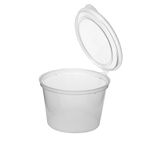 Plastic Sauce Container 70ml With Hinged Lid