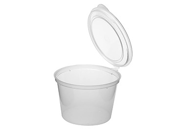 Plastic Sauce Container 70ml With Hinged Lid