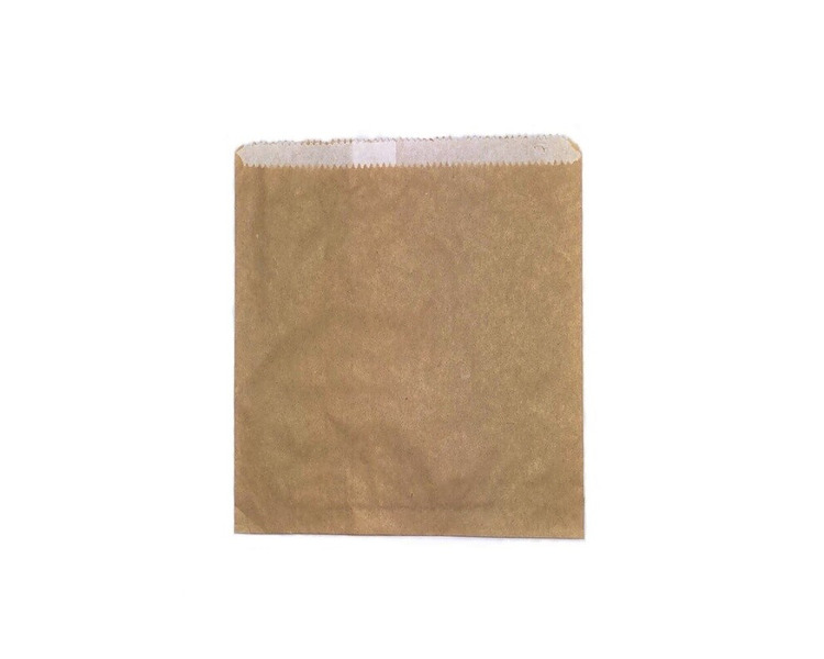 Paper Bag Brown Greaseproof Lined 240 x 200mm 500/Pkt