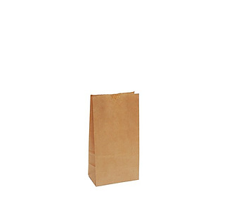 Paper Bag SOS #4 Kraft 127 x 77 x 240mmH 2000/Pkt