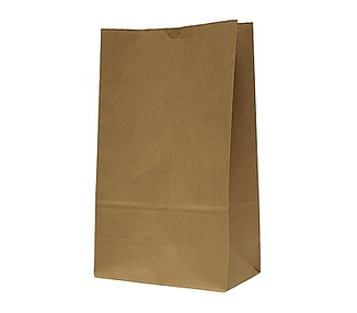 Paper Bag SOS #16 Kraft 240 x 120 x 390mmH 250/Pkt