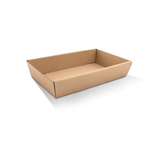 Pac Trading Catering Tray Kraft Small 255 x 155 x 50mm 100/Ctn