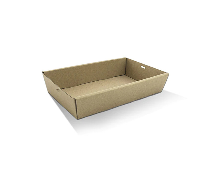 Pac Trading Catering Tray Kraft Medium 360 x 255 x 50mm 100/Ctn