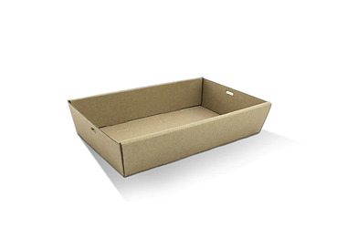 Pac Trading Catering Tray Kraft Medium 360 x 255 x 50mm 100/Ctn