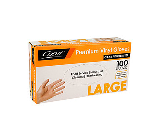 Glove Clear Powder Free Large 100/Pkt