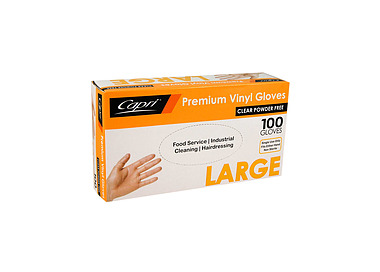 Glove Clear Powder Free Large 100/Pkt