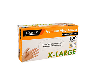 Glove Clear Powder Free X-Large 100/Pkt