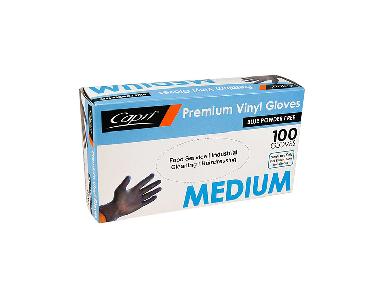 Glove Blue Powder Free Medium 100/Pkt