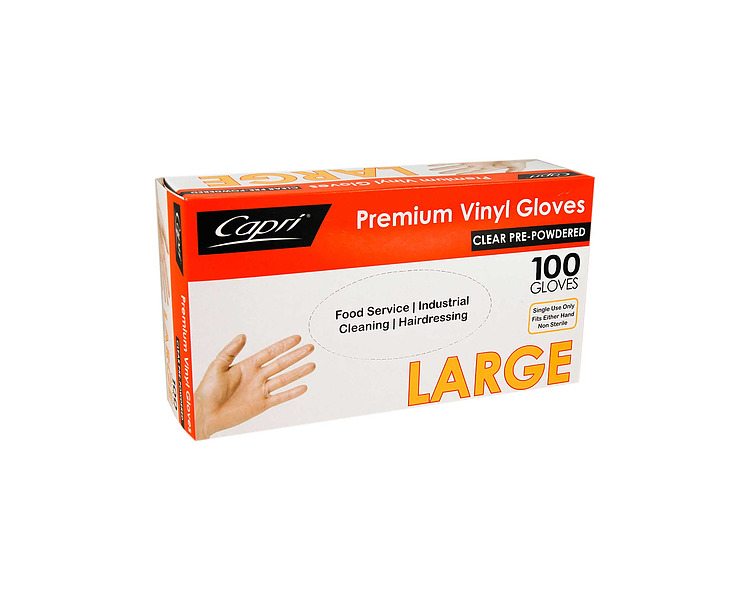 Glove Clear Powdered Large 100/Pkt