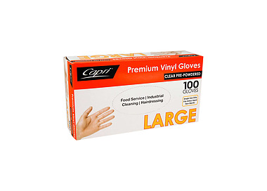 Glove Clear Powdered Large 100/Pkt