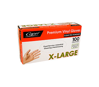 Glove Clear Powdered X-Large 100/Pkt