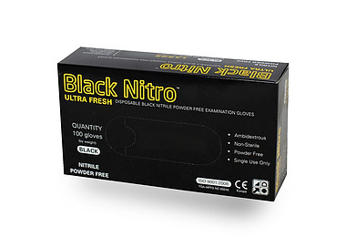 Glove Black Nitrile Small 100/Pkt