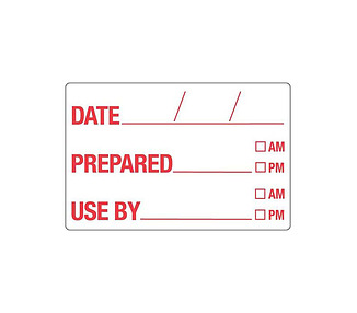 Daydot Removable Date/Prepared/Use By 49 x 75mm 500/Roll