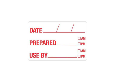 Daydot Removable Date/Prepared/Use By 49 x 75mm 500/Roll