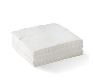 Dinner Napkin Quilted 2Ply 1/4 Fold White 1000/Ctn