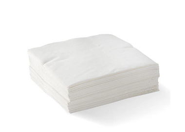 Dinner Napkin Quilted 2Ply 1/4 Fold White 1000/Ctn