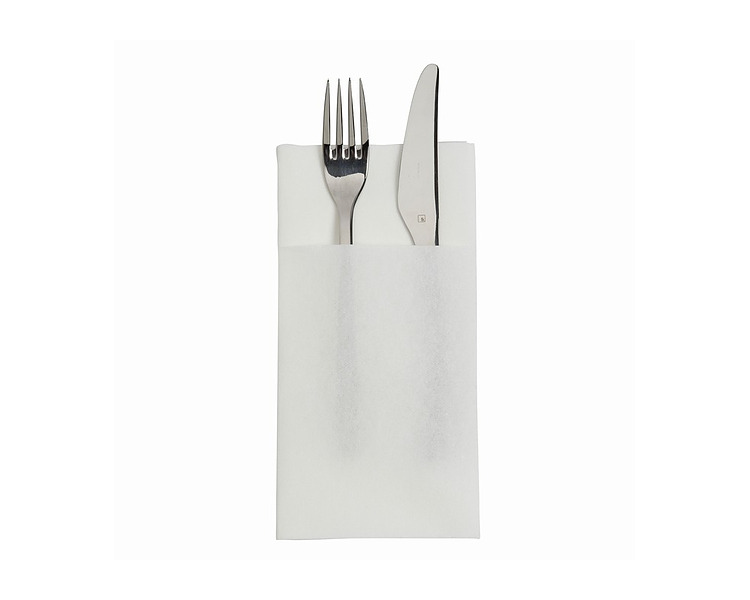 Tork Linstyle Cutlery Pocket Napkin White 400/Ctn