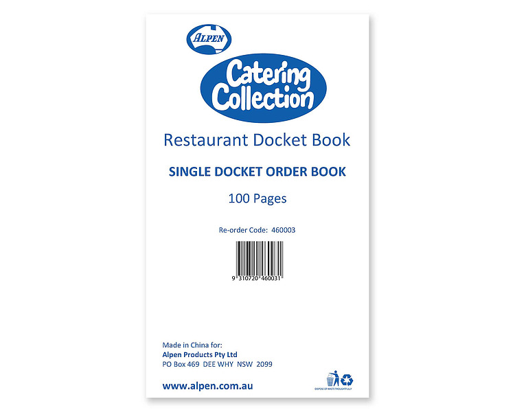 Single Docket Book 100 Pages 10/Pkt