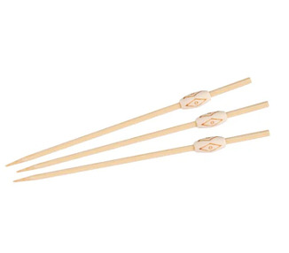 Bamboo Skewer Aztec Ends 12cm 100/Pkt