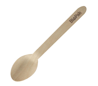 Wooden Spoon Coated 160mm 1000/Ctn