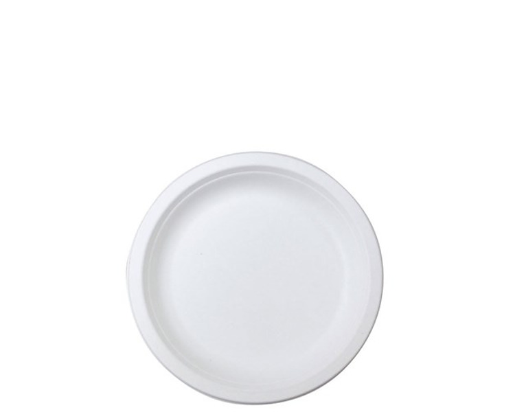 Sugarcane Round Plate White 7" 500/Ctn