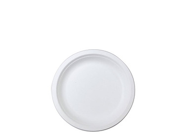 Sugarcane Round Plate White 7" 500/Ctn