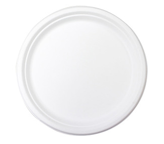 Sugarcane Round Plate White 10" 25cm 500/Ctn