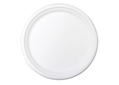 Sugarcane Round Plate White 10" 25cm 500/Ctn