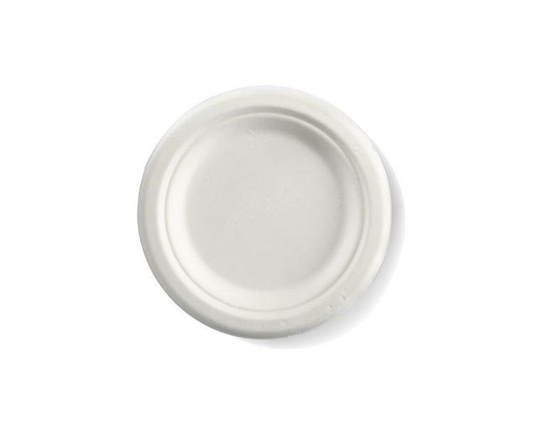 Sugarcane Round Plate White 6" 15cm 1000/Ctn