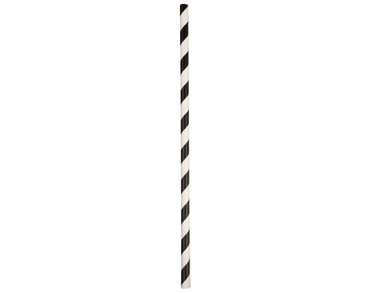 Paper Straw Regular Black & White Stripe 2500/Ctn