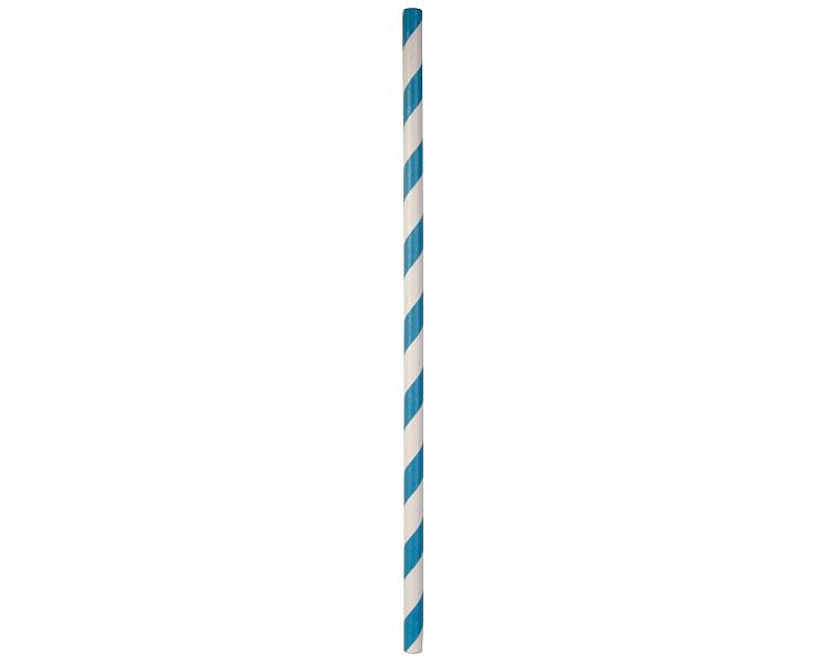 Paper Straw Regular Blue & White Stripe 2500/Ctn