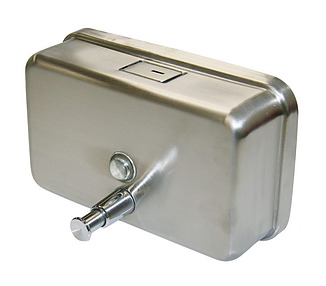 Horizontal Stainless Steel Soap Dispenser