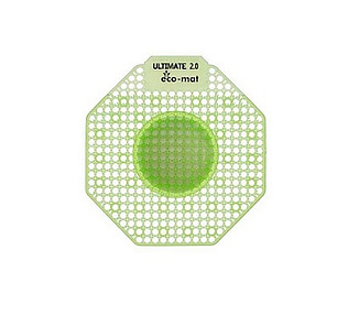 Urinal Mat Ultimate 2.0 Eco-Mat Super Lime 10/Ctn