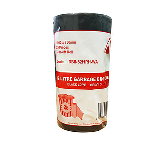 Bin Liner Extra Heavy Duty Black 82L 100/Ctn