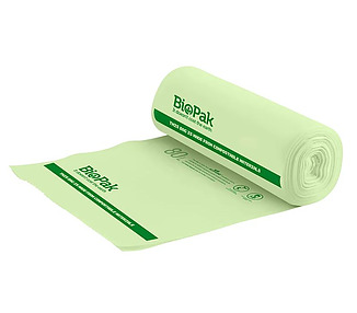 Bioplastic Bin Liner Green 80L 240/Ctn