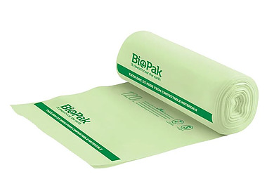 Bioplastic Bin Liner Green 120L 144/Ctn