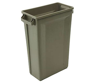 Bin Slimline Svelte Rectangular Beige 87Ltr