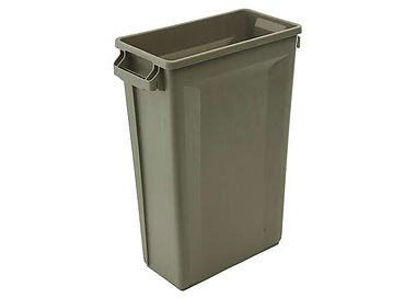 Bin Slimline Svelte Rectangular Beige 87Ltr