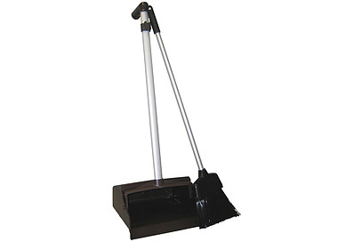 Black Lobby Dustpan With Brush