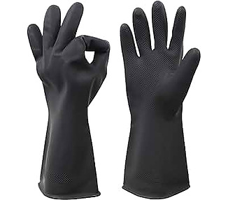 Glove Chemical & Acid Resistant HD Grey Large 6/Pkt